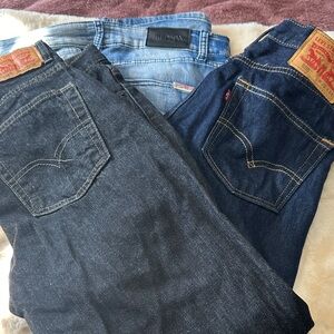 Levi's Boys and Hudson Jeans - Black, Light Blue, and Dark Blue